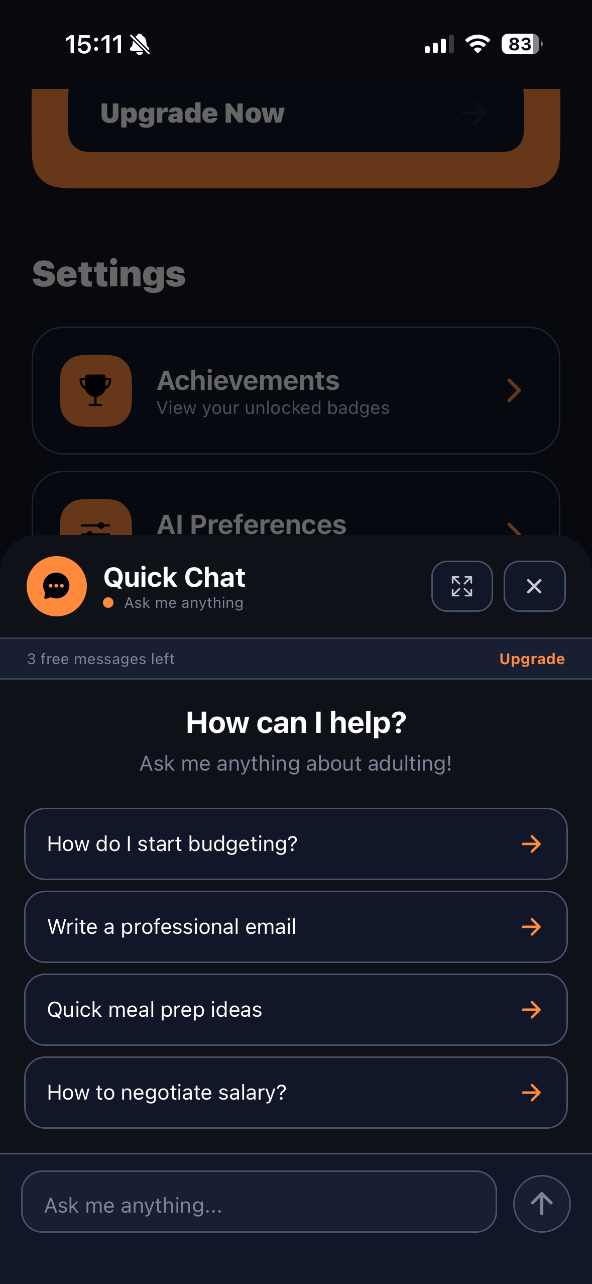 ProjectAdulting Custom Lessons Feature